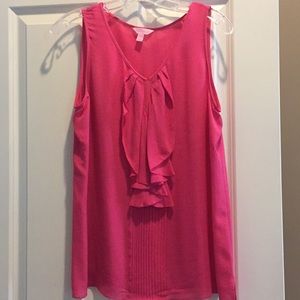 Lilly Pulitzer Hotty pink sleeveless blouse